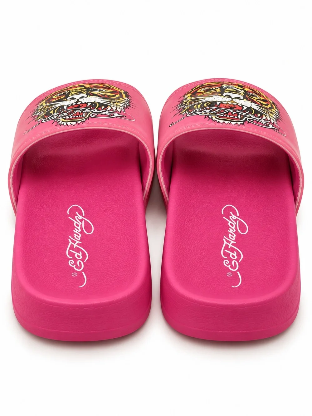 NWT Ed Hardy Kids Pink Tiger Slide Sandals - Size 3